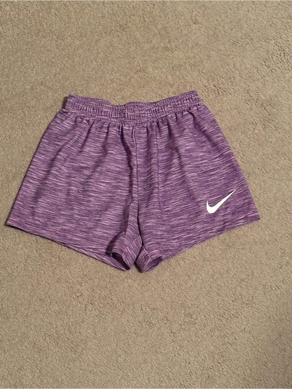 Nike Girls Purple Heather Athletic Shorts Size 6 Medium